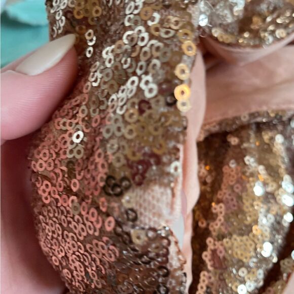 Lulus Elegant Encounter Rose Gold Sequin Dress Size XS - Picture 10 of 11